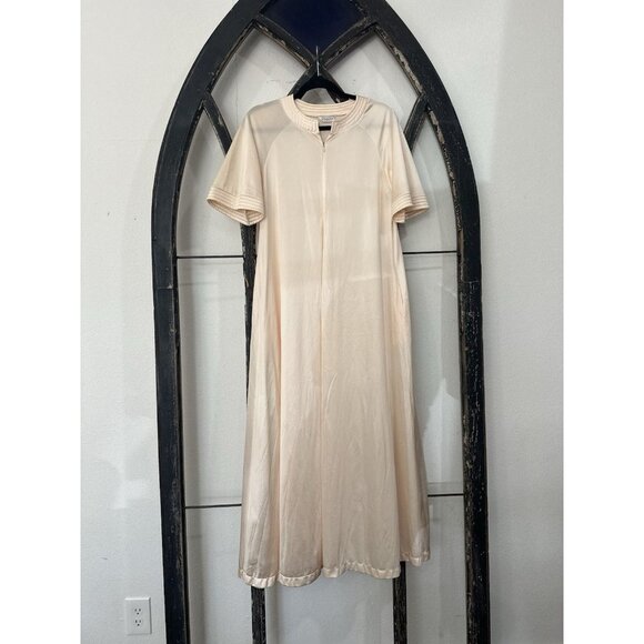 1960s Vanity Fair House Dress: Vintage Peach Mod Robe XS - Picture 1 of 7